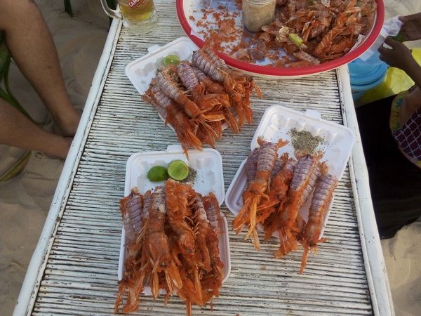 Пляжная еда в Камбодже