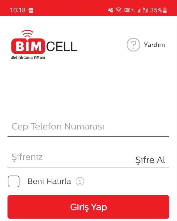 Приложение bim cell в Турции